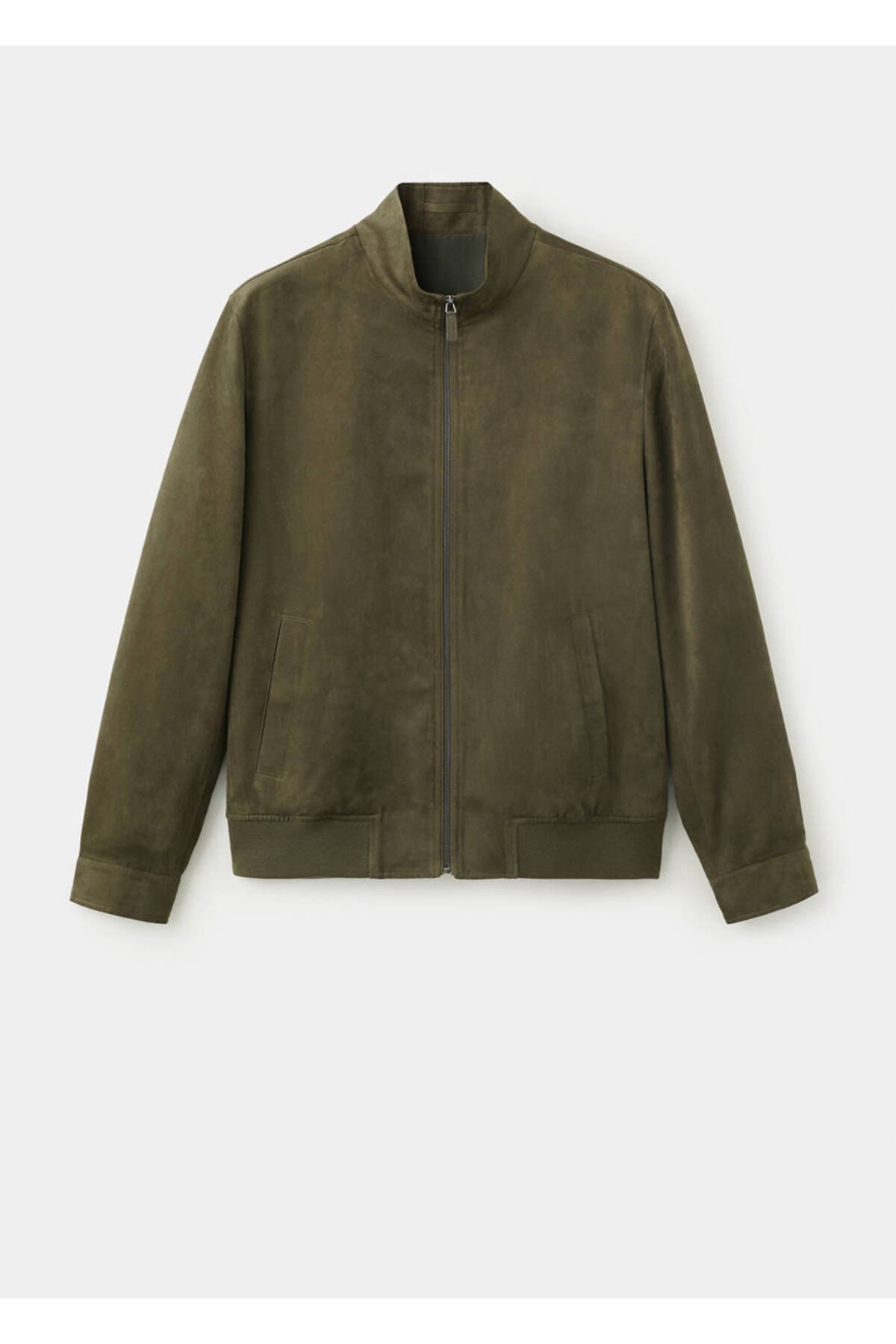 MANGO Man Süet görünümlü bomber ceket görsel 3