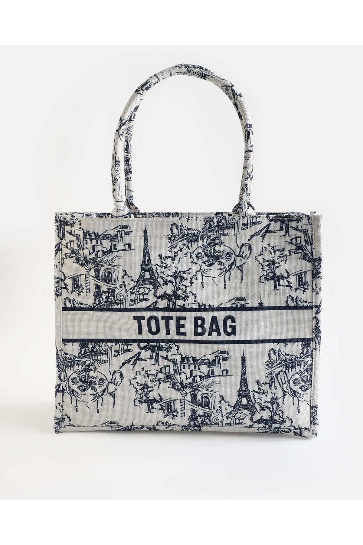 REDTAG Multicolour Paris Printed Tote Bag