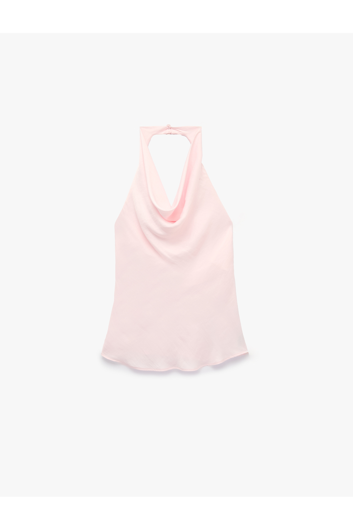 Degaje Halter Yaka Saten Bluz