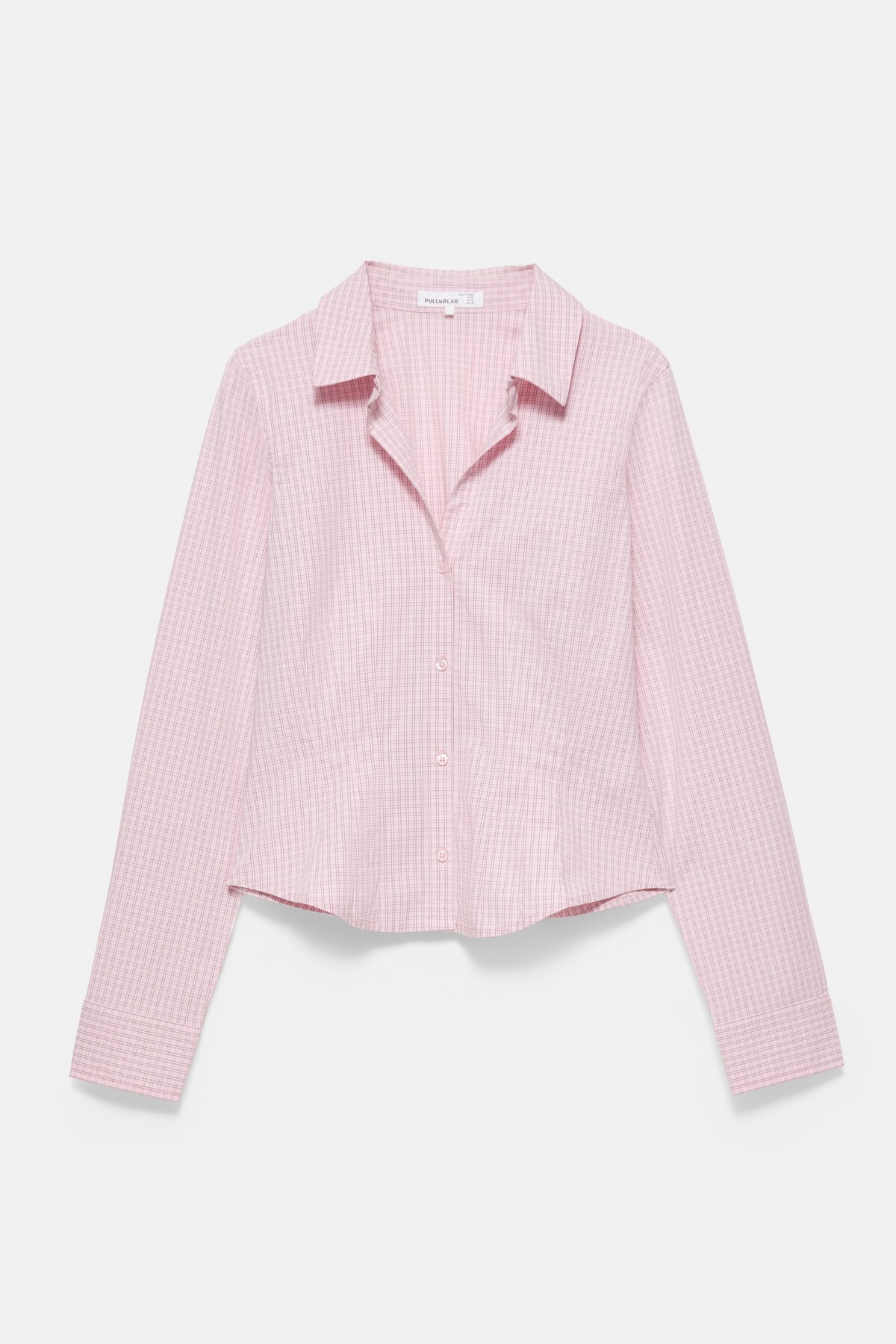 Pull & Bear Geniş manşetli vücuda oturan gömlek görsel 7