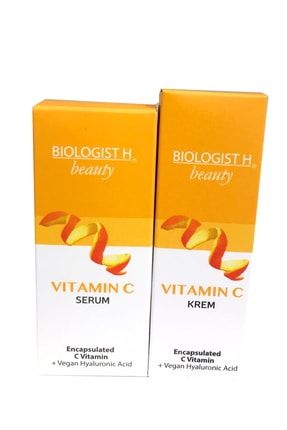 Beauty Vitamin C Serum 20 Ml. + Vitamin C Encapsulated Krem 30 Ml Vegan Hyaluronic Acid 8680923336725