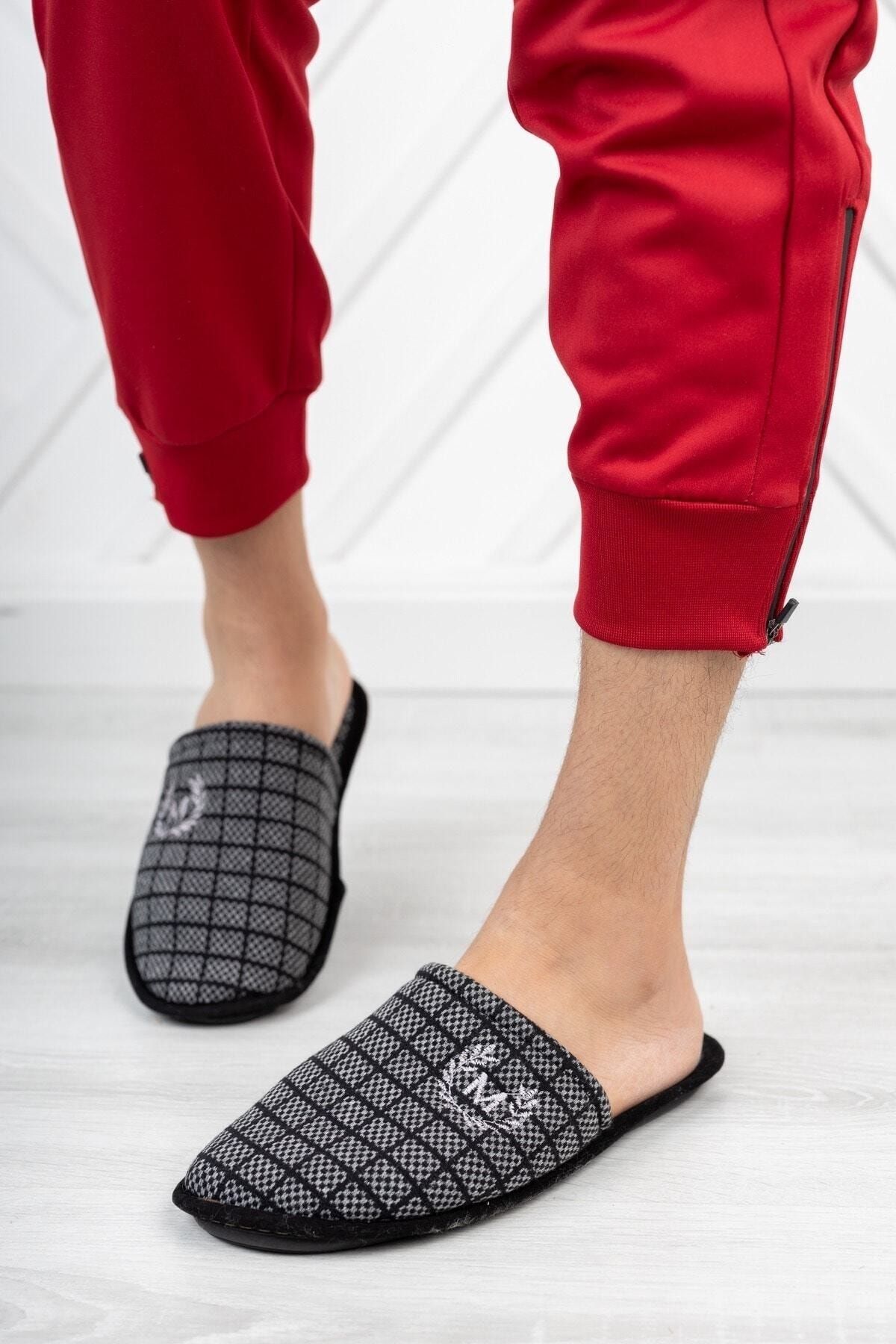 Mens fabric 2025 slippers