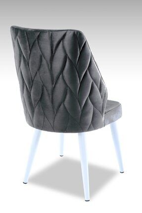 Puffy Sandalye - Babayface Gri- Metal Beyaz Ayak puffybeyaz