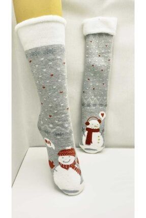 Kışlık Havlulu Uzun Desenli Çorap havlulu4