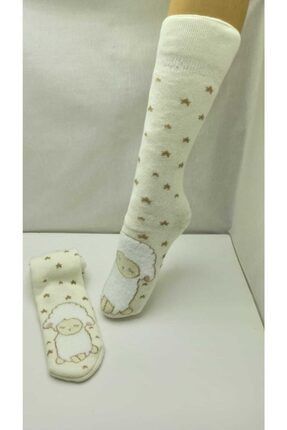 Kışlık Havlulu Uzun Desenli Çorap havlulu2