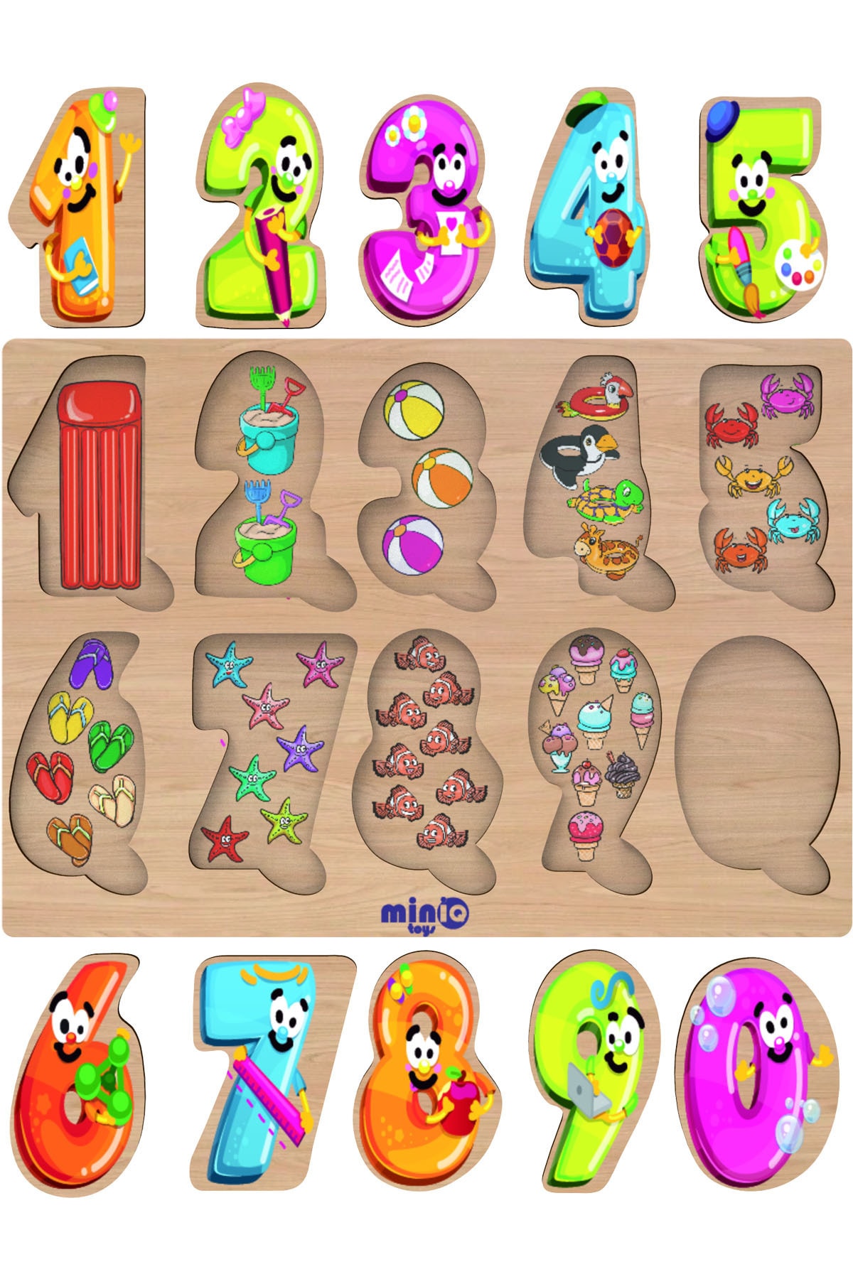 minİQ toys Ahşap Türkçe Ciftlik Hayv.+meyveler-meslekler-sayilar 4’lü Set Eğitici-öğretici Yapboz fotoğrafı 6 (önizleme)