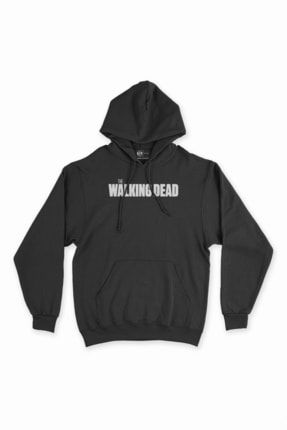 The Walking Dead Siyah Kapşonlu Sweatshirt Hoodie 205821