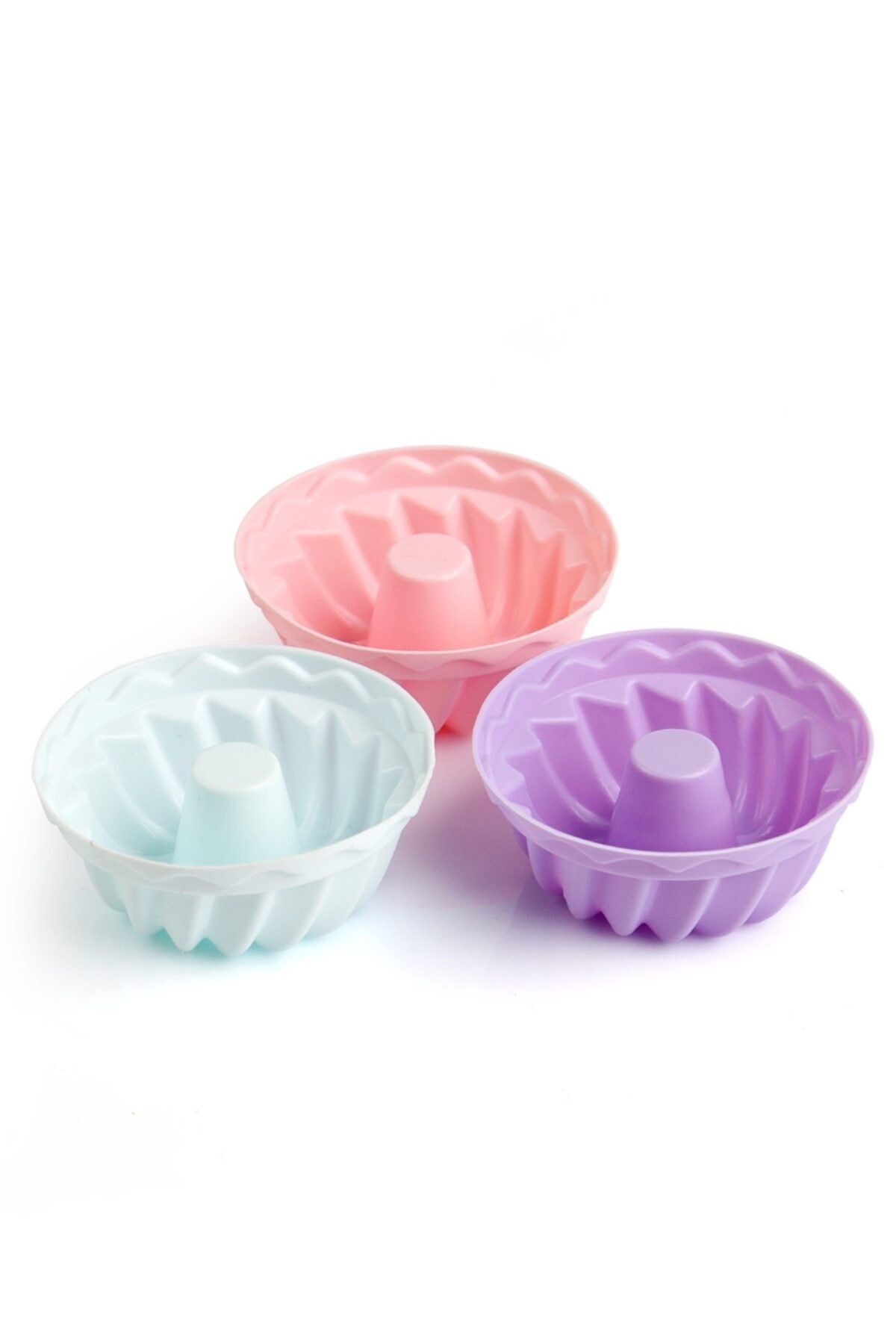 Genel Markalar 6lı Silikon Kek Kalıbı Göbekli Muffin Cupkek Silikon Kalıp Silikon Standart Pembe 6 6'lı