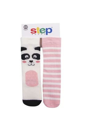 Step 10216 Panda 2li Diz Altı Çorap STEP-10216