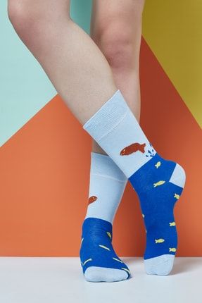 Erkek Çok Renkli Individualism Desenli Çorap 15KDCR120E
