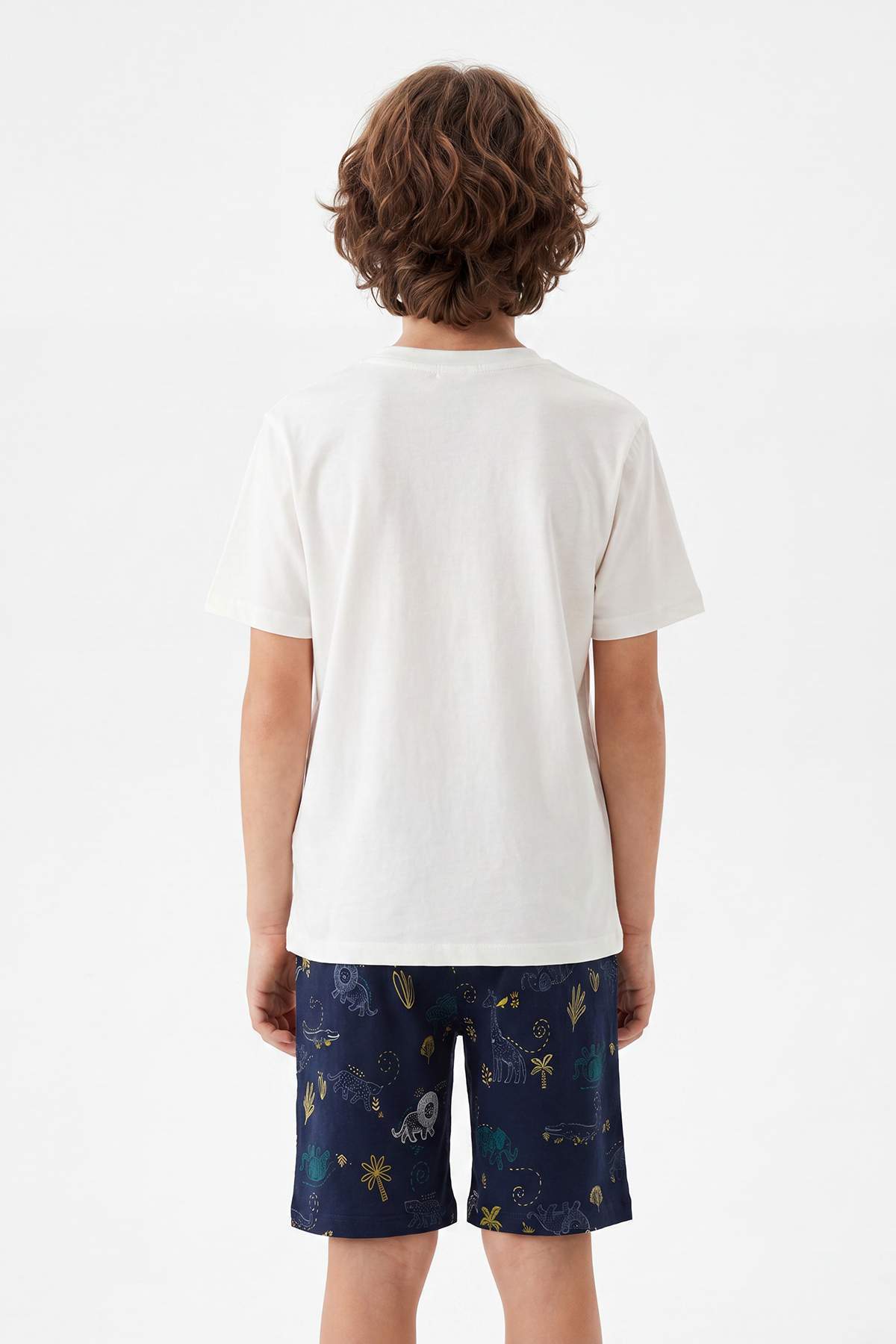 Trendyolmilla Kids Ekru Erkek Çocuk Desenli Pijama Takımı TKDSS26PT00027