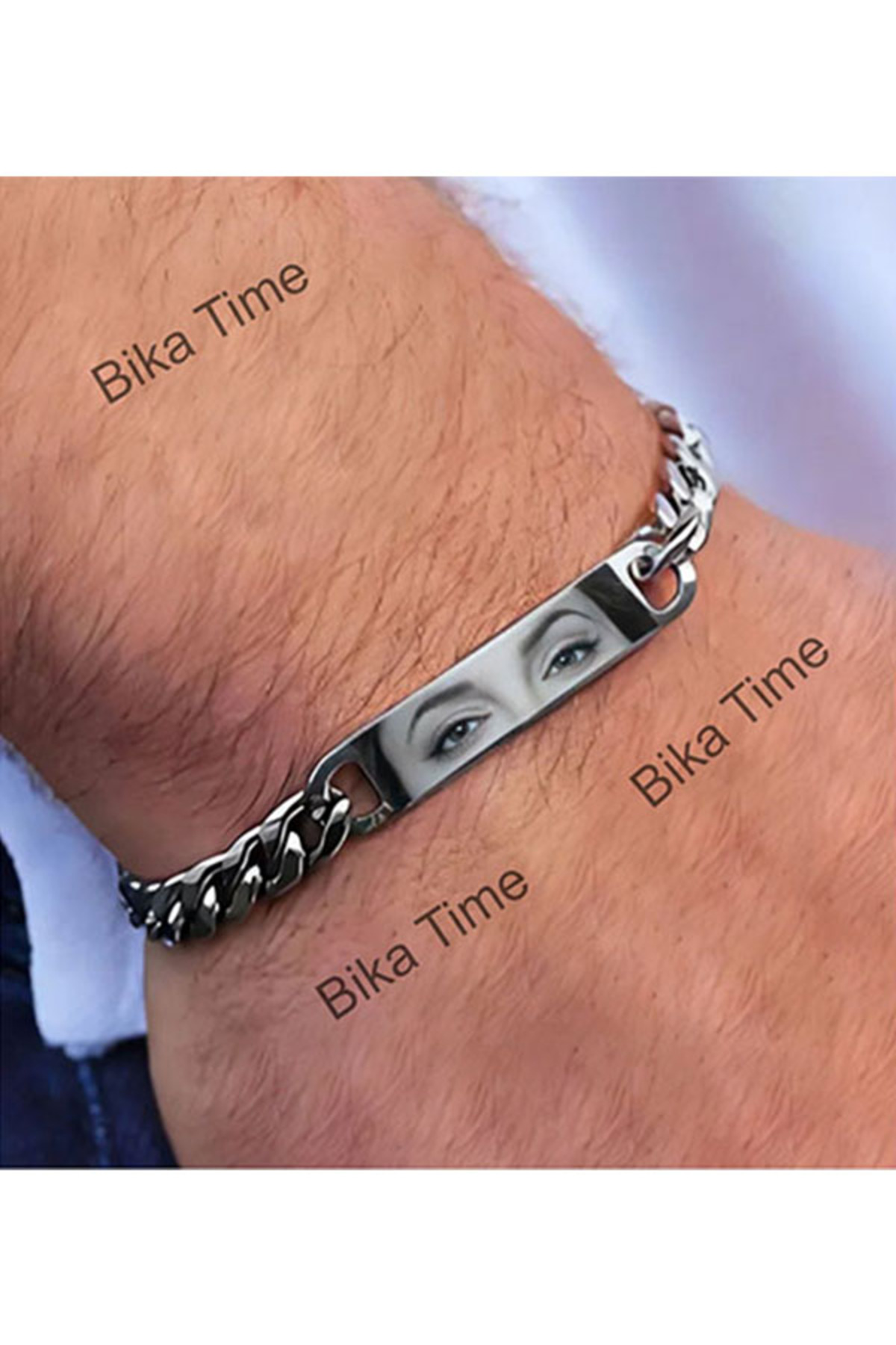 Steel Bracelet Men or Women NEVER STAINLESS- PERSONAL