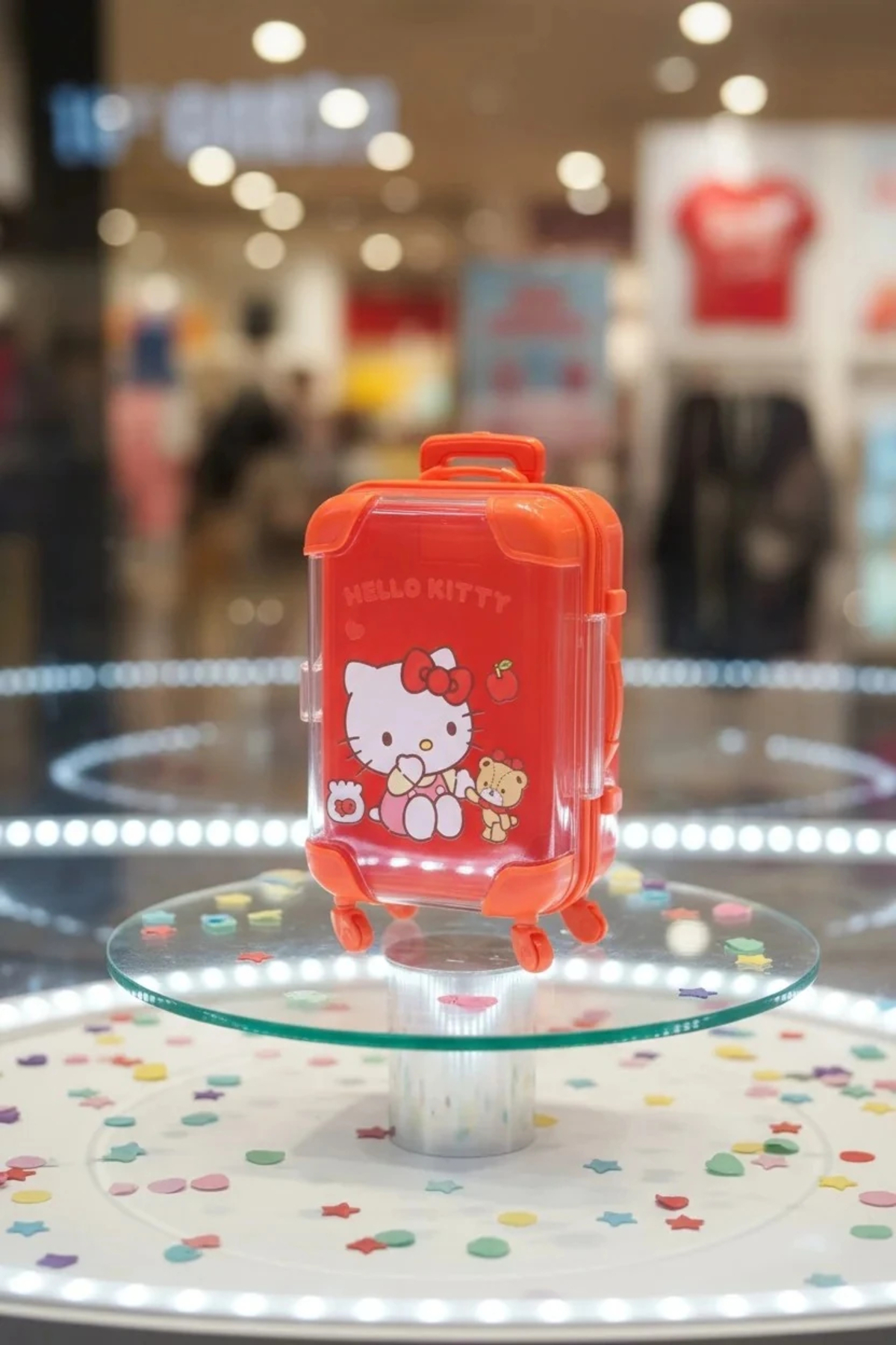 SANRIO Lisanslı Hello Kitty Mini Bavul Saklama Kutusu – Şeffaf