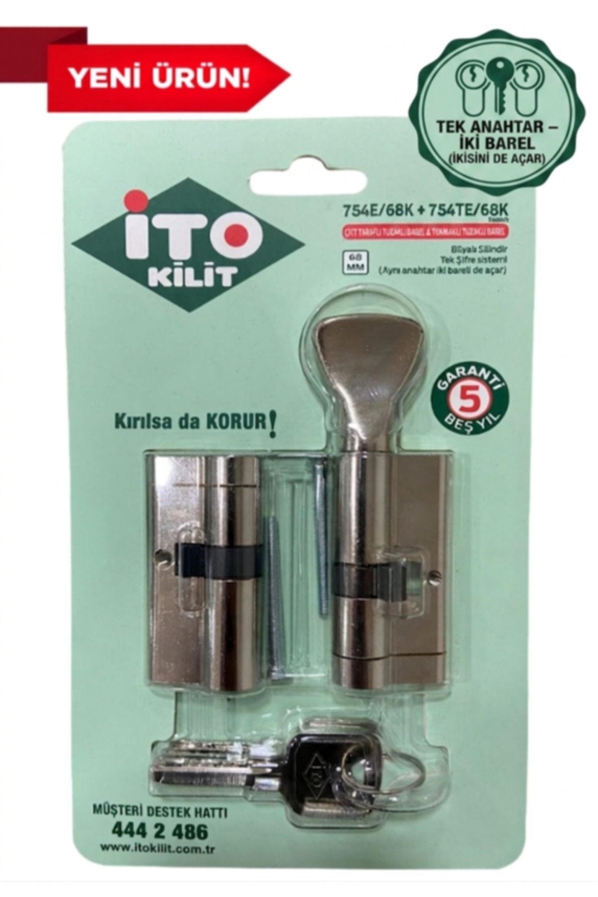 İto Kilit 68 mm Tuzaklı Ikiz Silindir Barel Seti - Karşılıklı