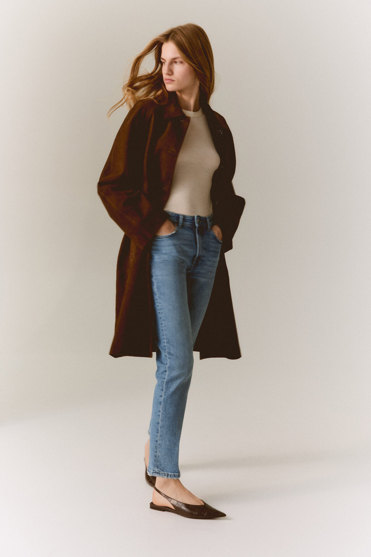 H&M Slim Straight High Ankle Jeans