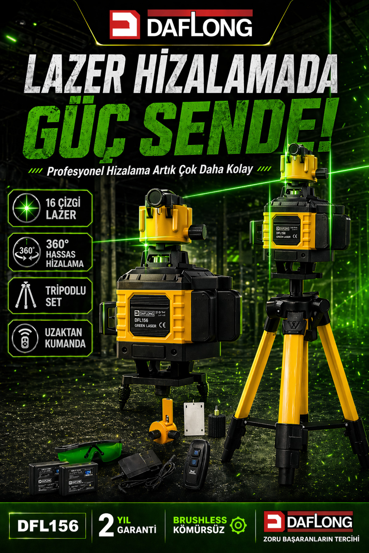 Daflong TRİPOD HEDİYELİ DİJİTAL GÖSTERGELİ TYPE-C ŞARJ ÇIKIŞLI 16