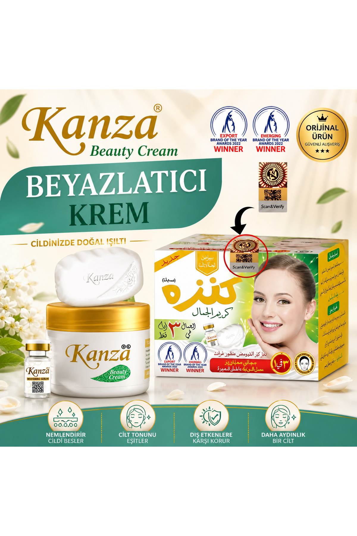 Kanza 3'lü Krem (KREM, SERUM , SABUN) - Fiyatı, Yorumları