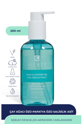 Licape Çay Ağacı Özlü Yüz Temizleme Jeli 200 ml