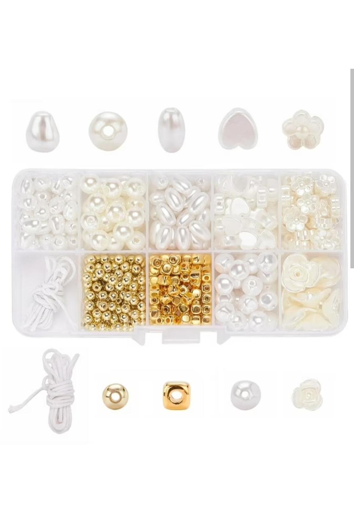 Spacer and Pearl Set Bracelet Necklace Jewelry Making Materials 2