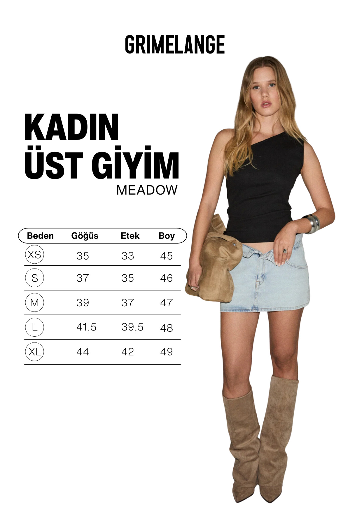 GRIMELANGE MEADOW Kadın Yumuşak Ve Esnek Kumaşlı Asimetrik Yakalı Tek Omuzu Açık Siyah Bluz görsel 8
