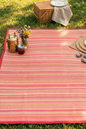 Melaris Halı Plaj Karavan Halısı Hasır Kilim Katlanabilir Halı Balkon Teras B...