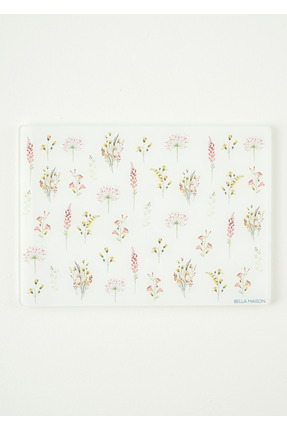 Bella Maison Flores Cam Kesme Tahtası (35x25 cm)