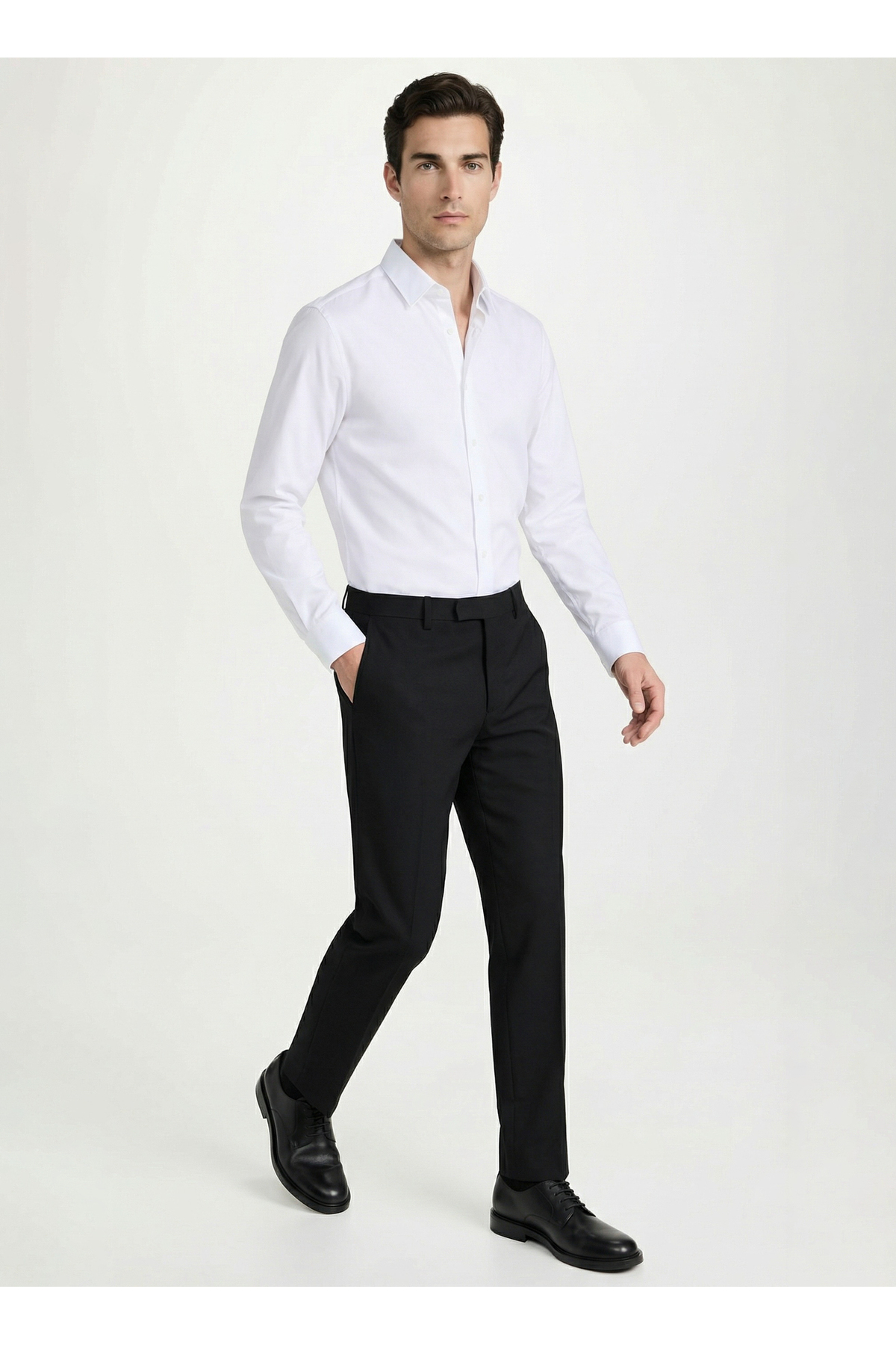Fabrika Beyaz Erkek Slim Fit Gömlek MAYDOS 507 görsel 3