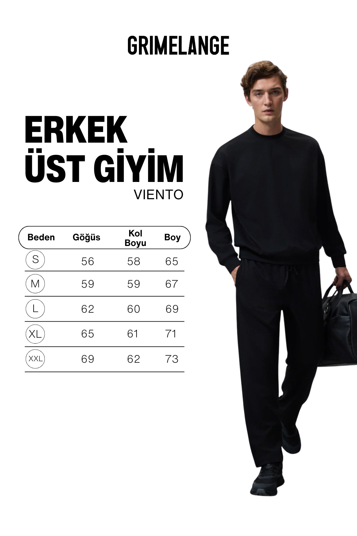 سویشرت مشکی یقه بلند مردانه VIENTO — مشکی VIENTO01012025 — تصویر 8 از 8