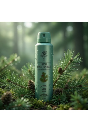 Rebul Pine Forest Erkek Sprey Deodorant 150 ml - 48 Saat Etkili, Alkol, Tam K...