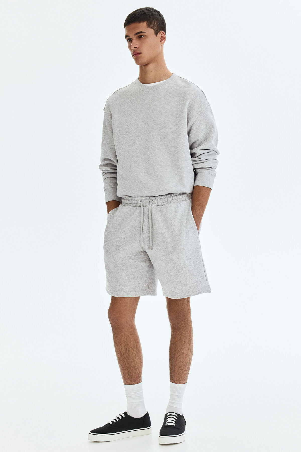 سویشرت و شلوارک سایز معمولی اچ اند ام شلوارک برمودا H&M