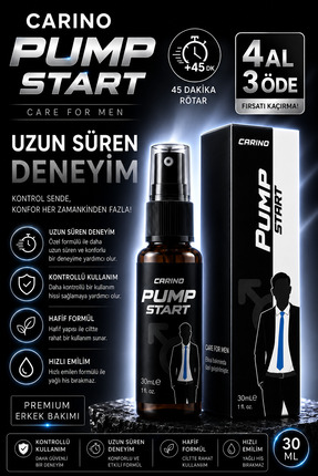 Carino E Bella Carino Pump Start Sprey 30 ML – Erkek Bakım Spreyi