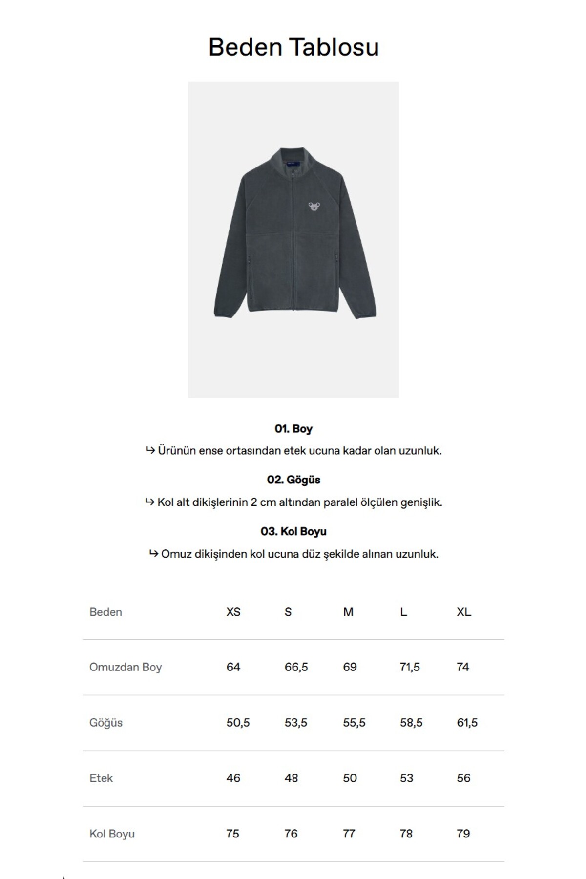 Reflect Studio Koala Full-Zip Polar - Antrasit görsel 3