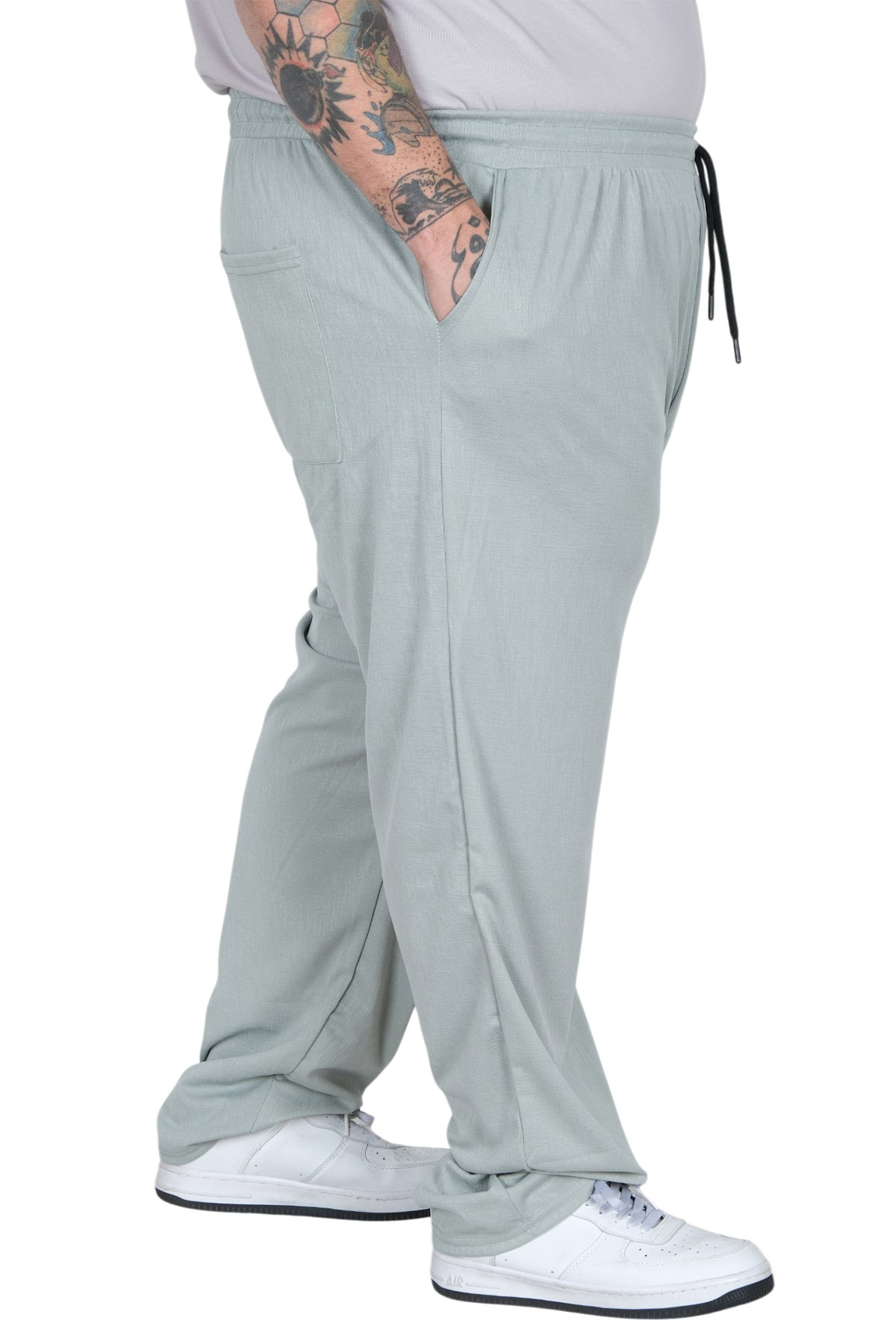 ModeXL Mode XL Büyük Beden Erkek Jogger Platin Jakar 24913 Çağla görsel 3
