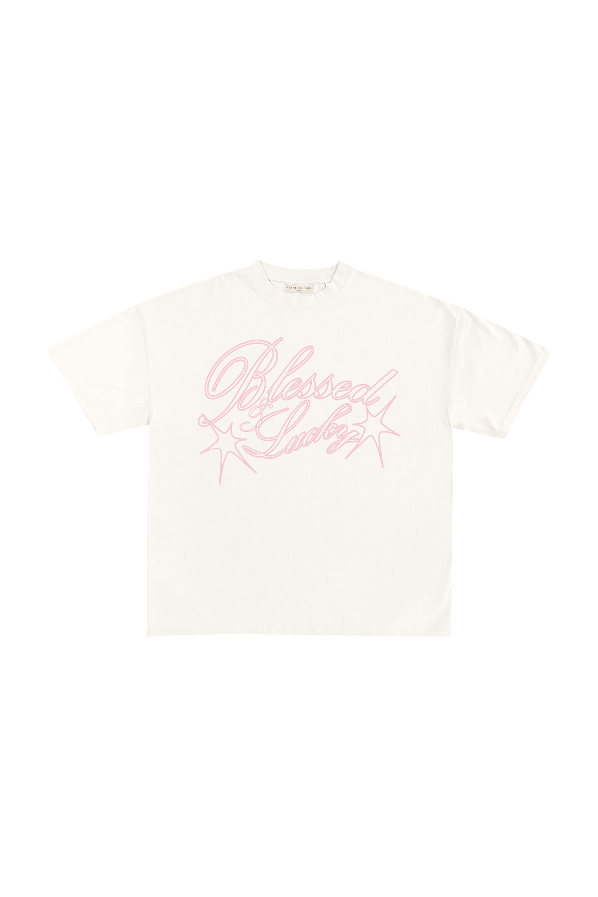 lethestudios Blessed & Lucky Printed t Shirt