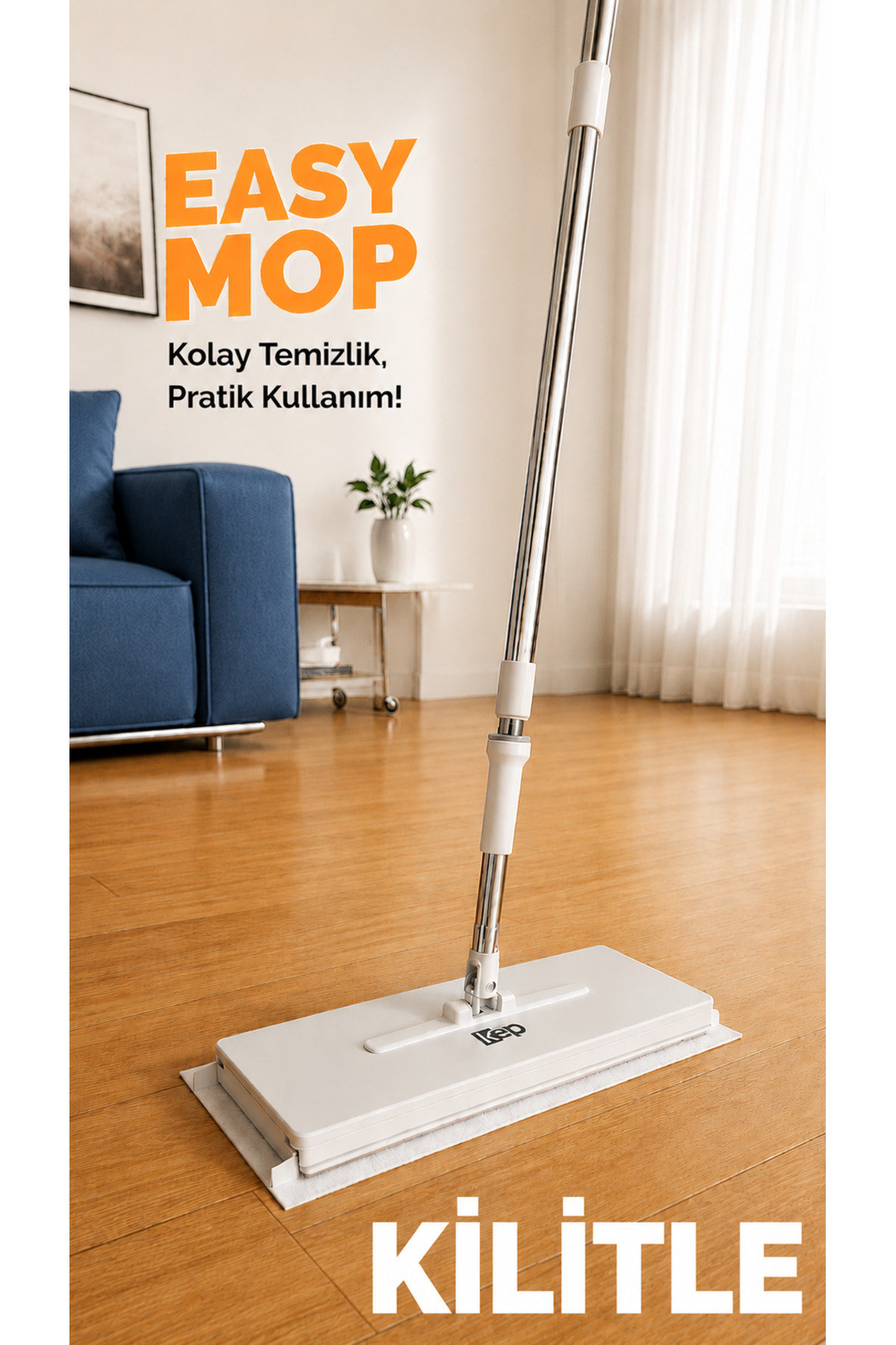 Genel Markalar Easy Mop Otomatik Temizlik Seti, 10 Bezli Akıllı