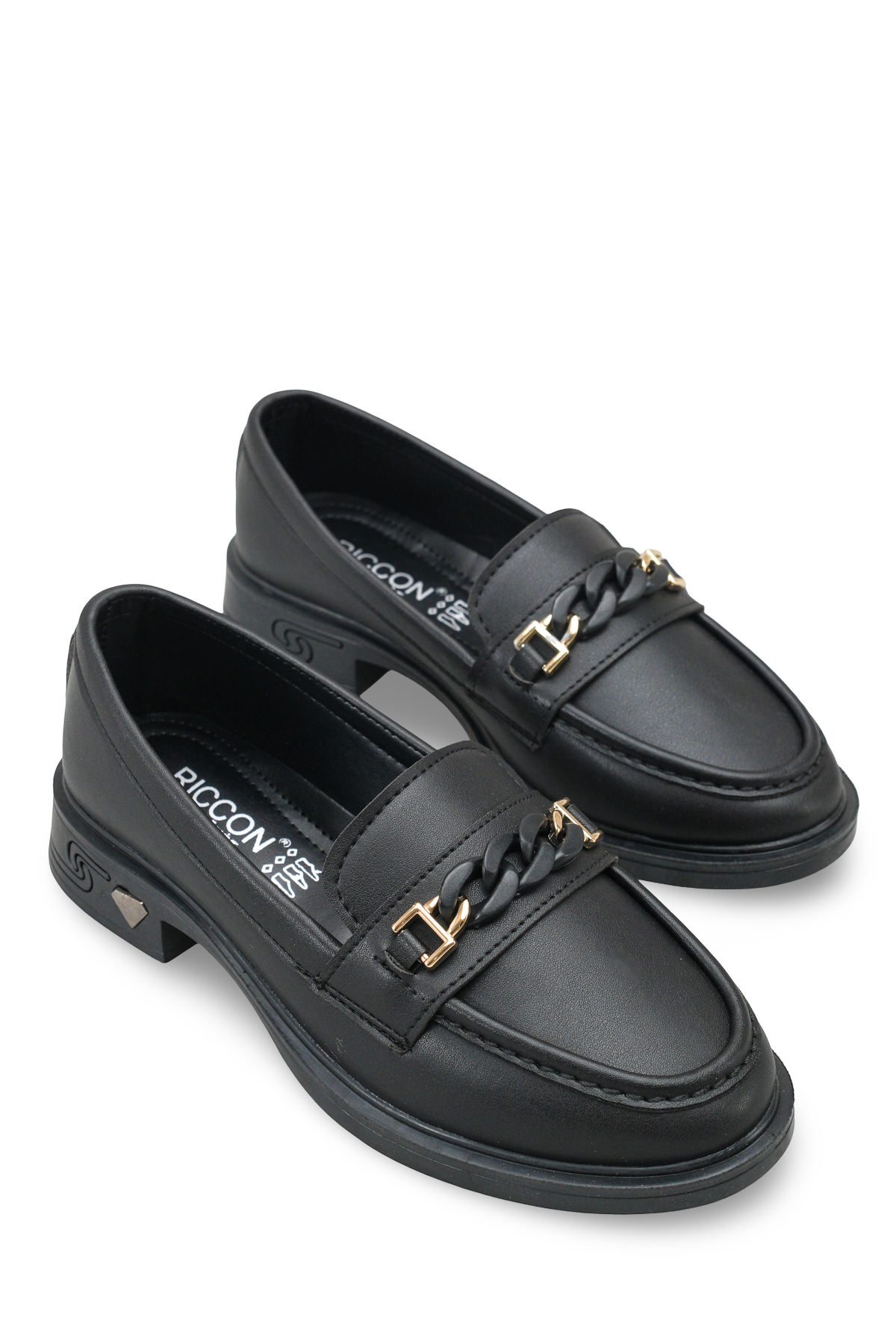 Riccon Criscerys Kadın Loafer 0012500 Siyah Cilt
