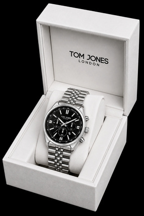Tom Jones London Erkek kol saati orjinal gümüş renk çelik kararmaz orjinal 3a...
