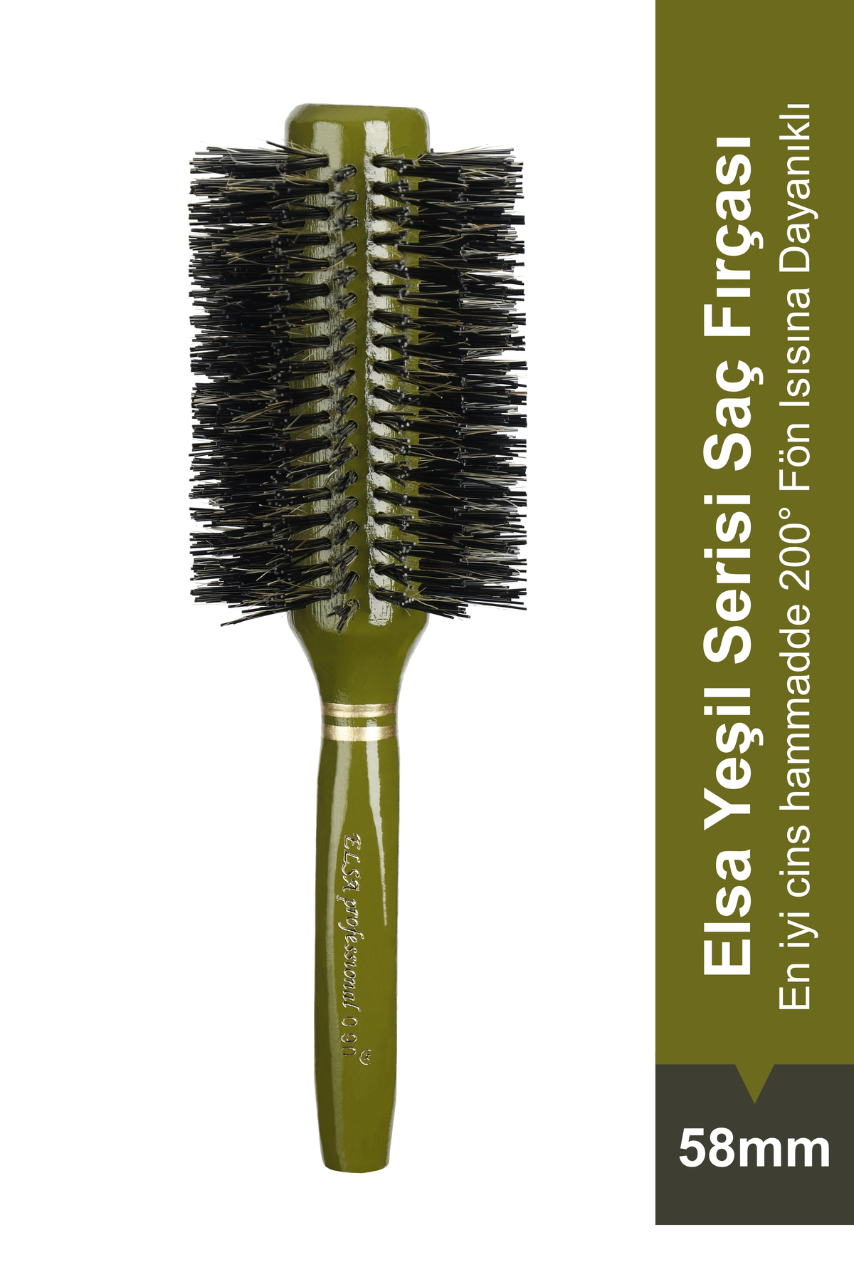 ELSA Professional 0.90 Yeşil Saç Fırçası — سبز