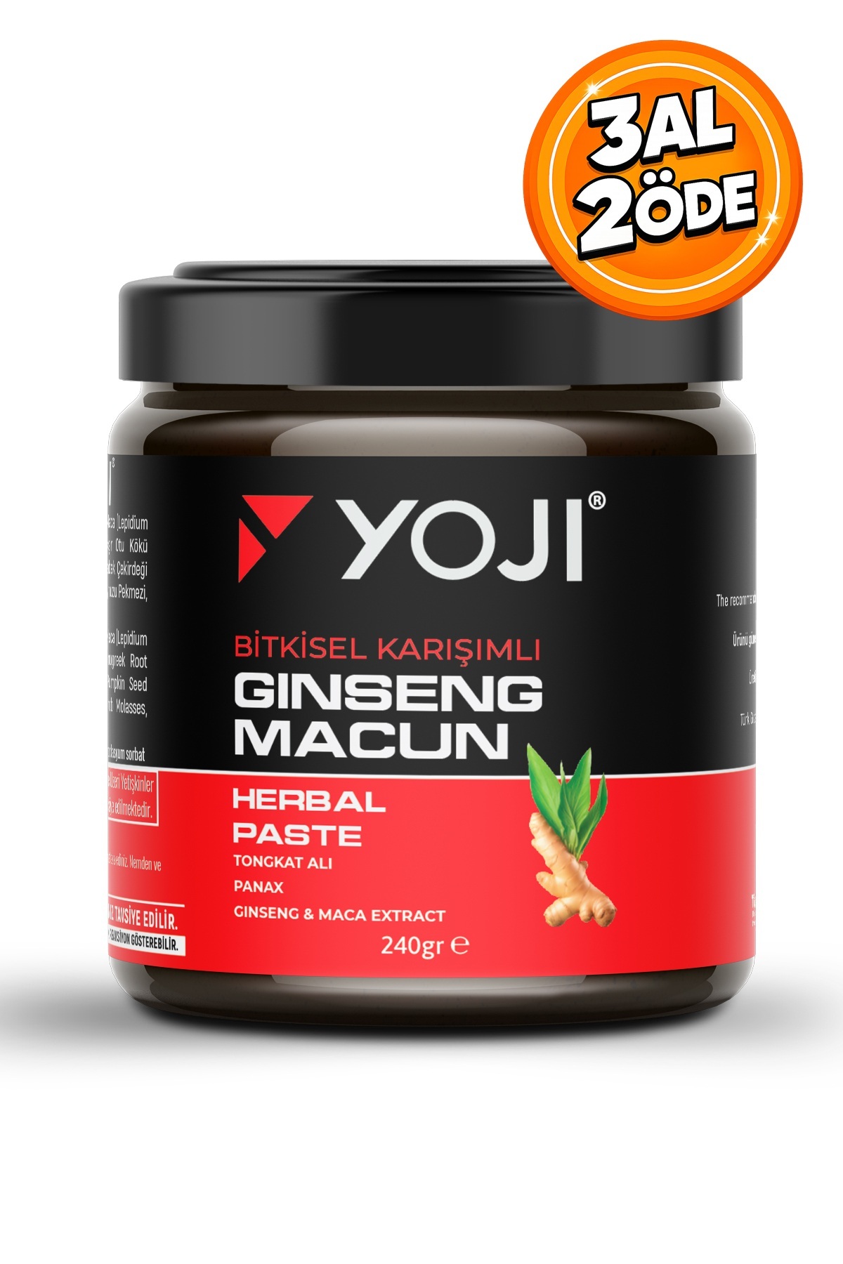 Tongat Alı, Panax, Kore Ginseng, Maca Extract Bitkisel Karışımlı Macun 240 gr — Epimedium Kuvvet Macunu Atom — تصویر 2 از 3