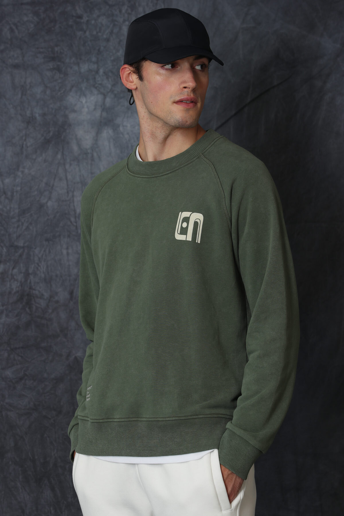 Lufian Owen Erkek Sweatshirt Yeşil görsel 4