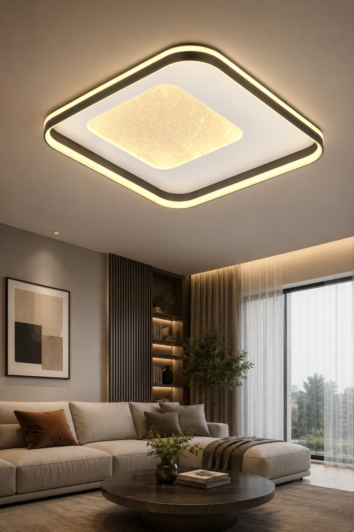 SİLVA 50 LED CHANDELIER 3 COLORS LIGHT MOD MODERN DECORATIVE LIGHTING