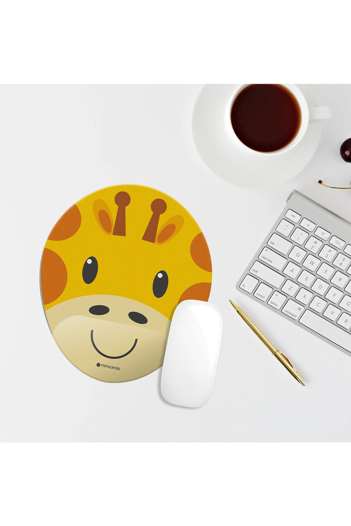Colorful Cute Animal Drawing Wrist Support Oval Mouse Pad Mouse Pad
