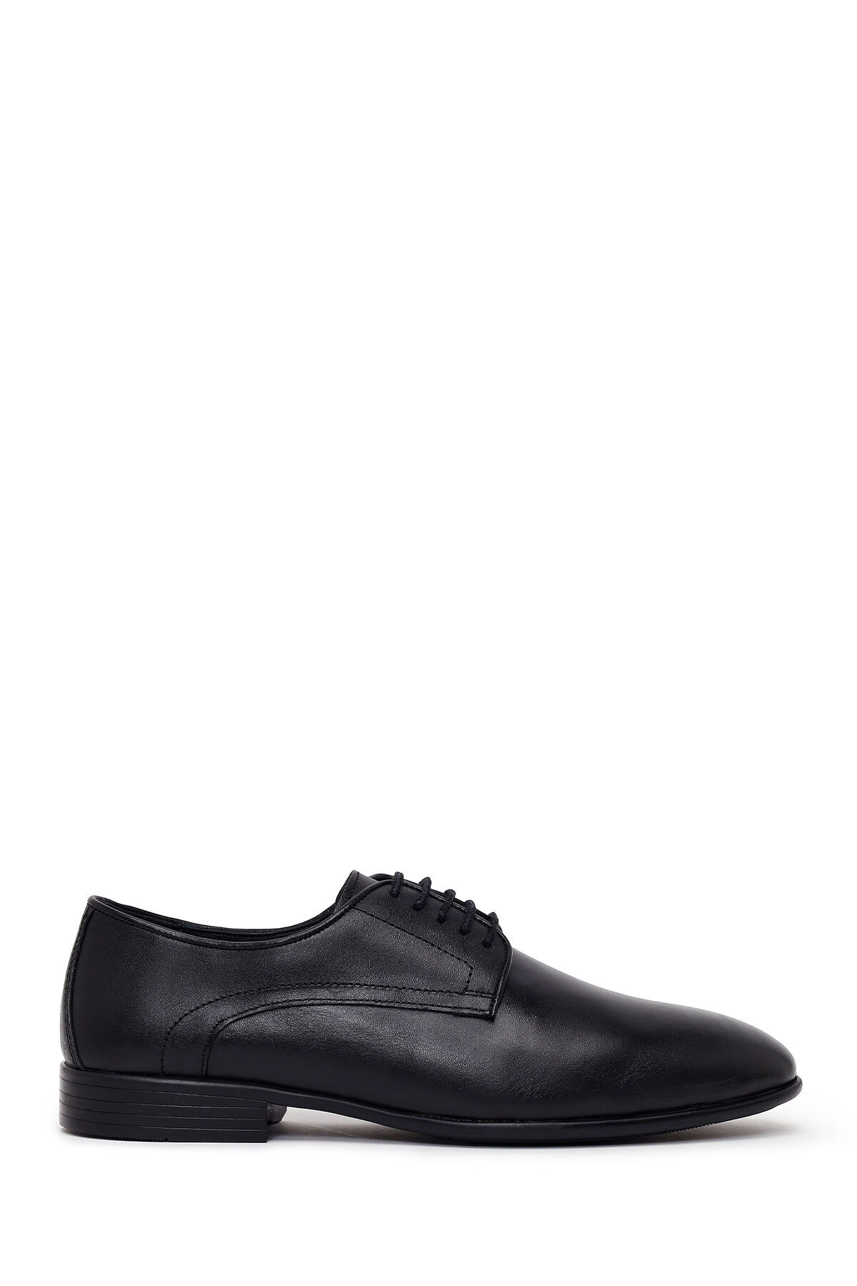 Men's Black Lace-Up Leather Classic Shoes 26SFD750318