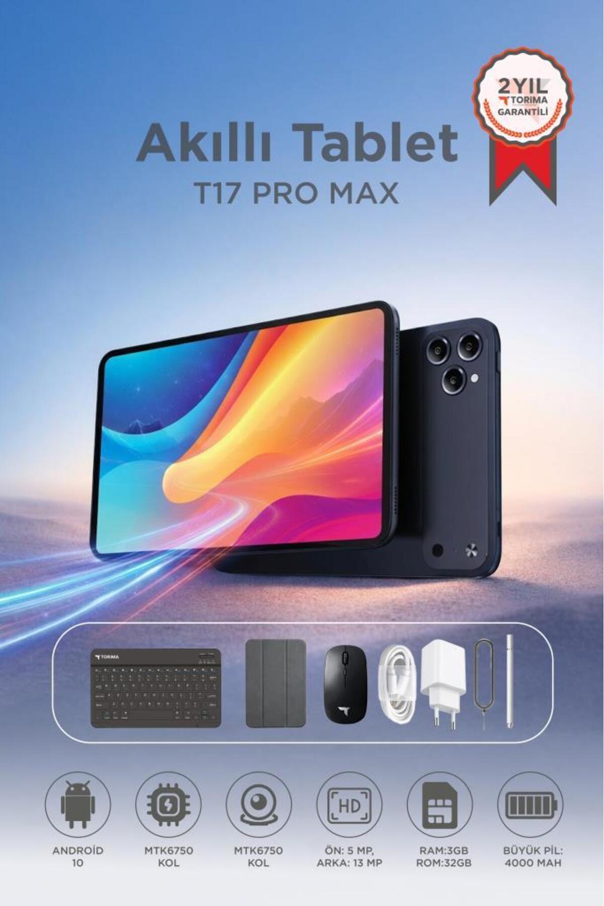 Torima Android Tablet Kalem Klavye Mouse Full Set SIM Kartlı BTK