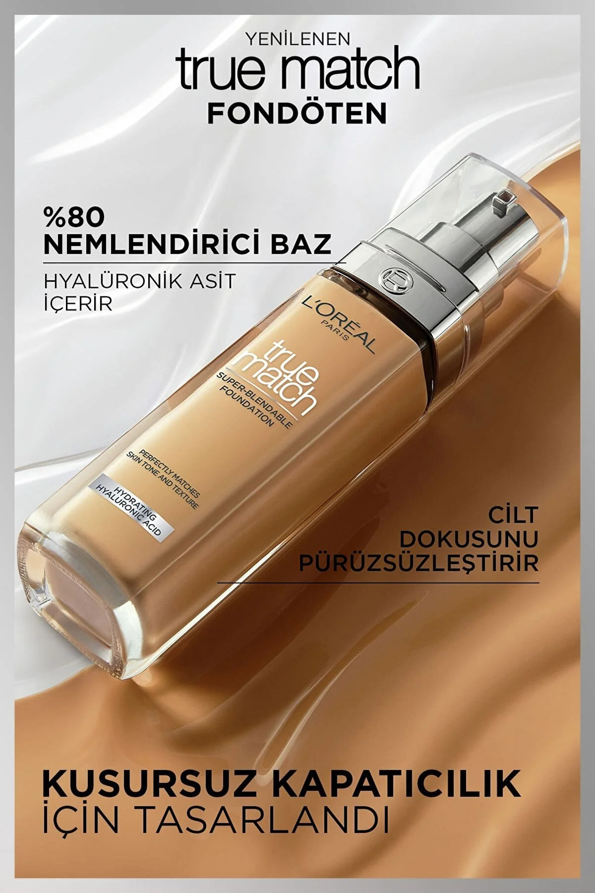 True Match Nourishing Foundation - 3W Warm Undertone — رنگارنگ 3600522862581 — تصویر 6 از 9