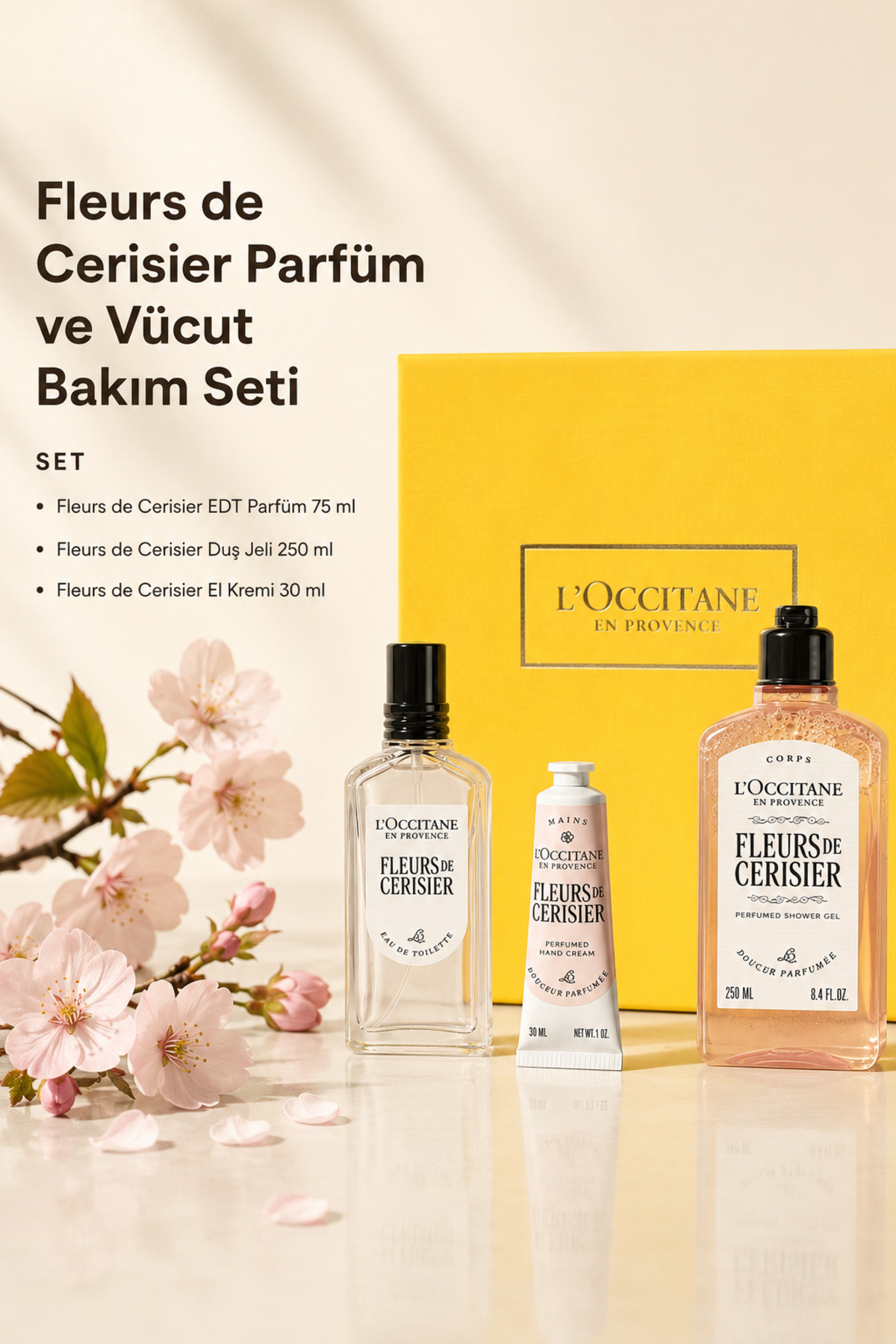 L'Occitane Fleurs de Cerisier Parfüm ve Vücut Bakım Seti, Özel