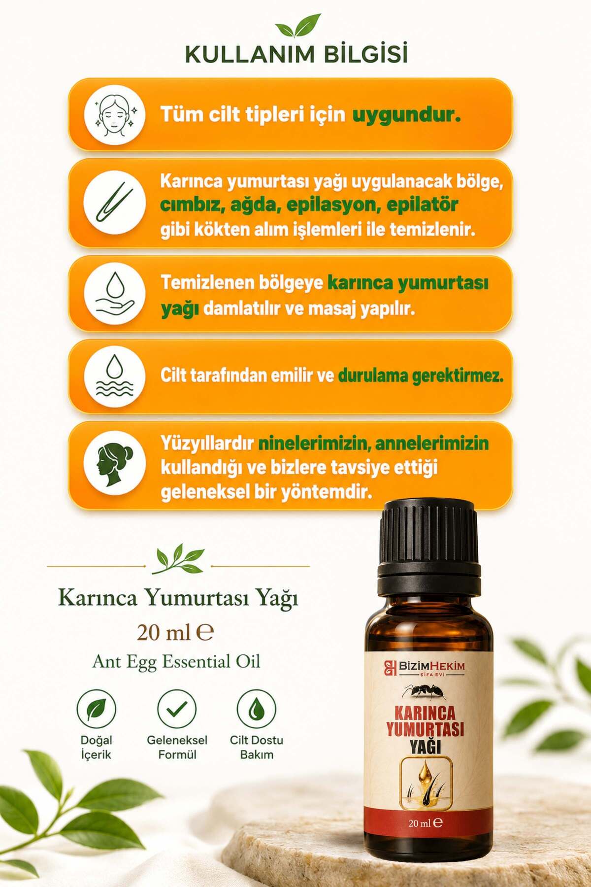 Karınca Yumurtası Yağı Tüy Azaltıcı Tüy Tüy Dökücü 20 Ml Karınca Yumurtası Yağı %100 Saf — PRA-11866282-8443 — تصویر 3 از 6