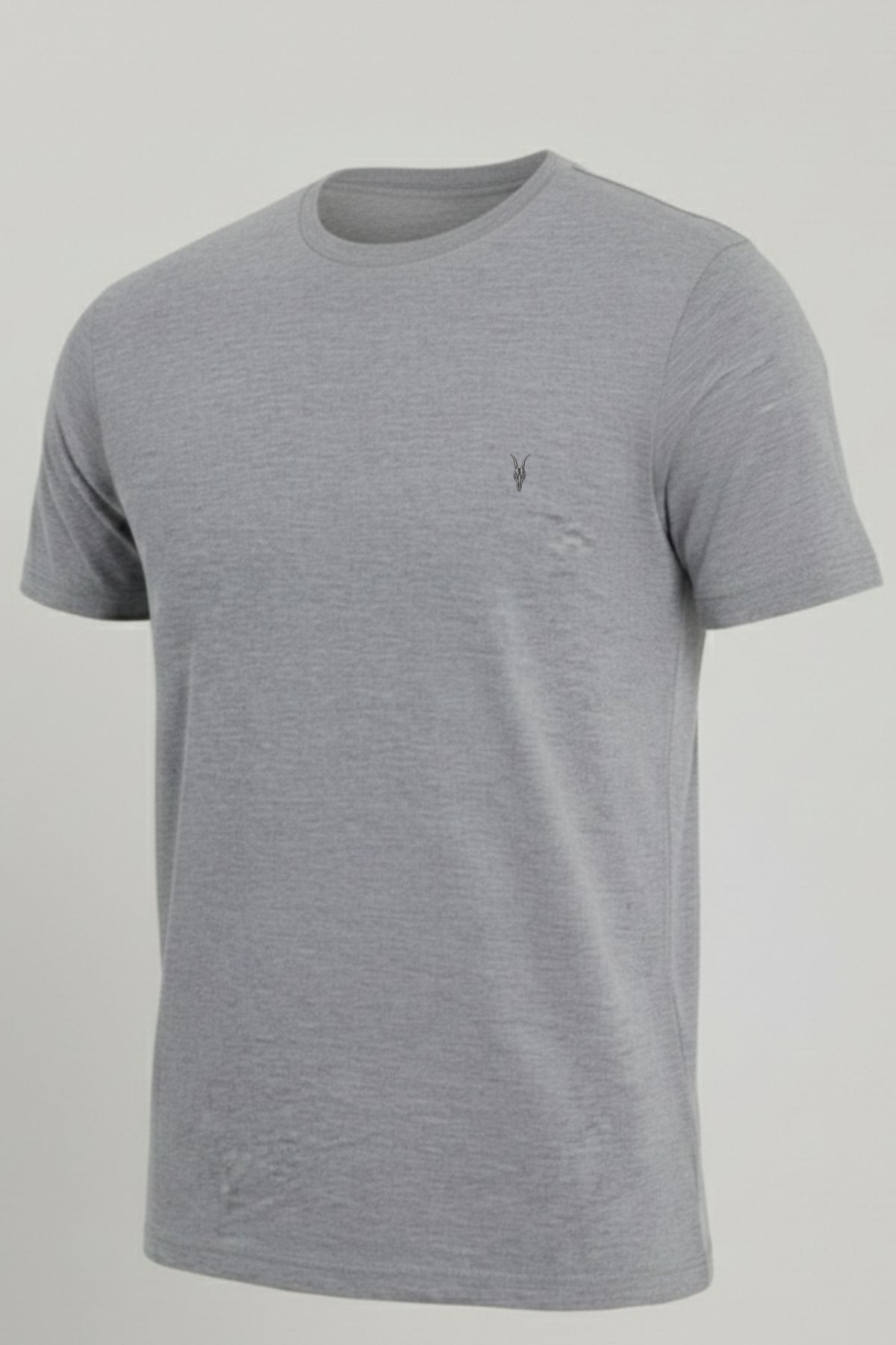 Men's Crew Neck Loose Basic K. Gray T-Shirt