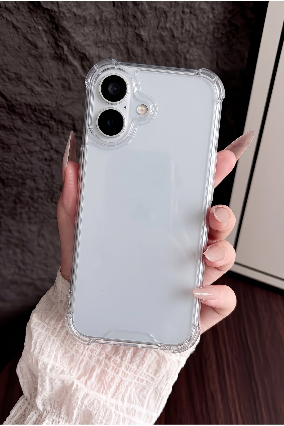 Apple iPhone 17 Compatible Transparent Case Airbag Corner Protected Antishock Shock Absorbing Camera Protected Cover