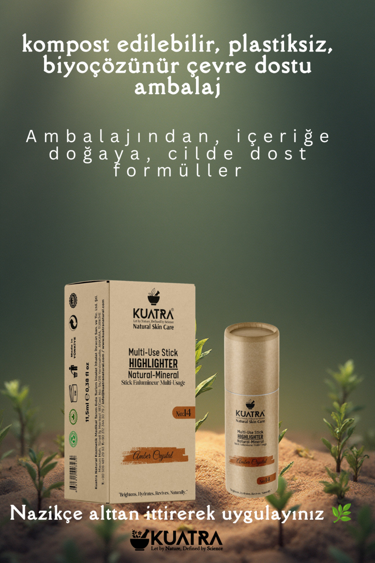 هایلایتر استیک براق مسی کهربایی کریستالی با اثر مرطوب‌کننده و آنتی‌اکسیدانی — 14 — تصویر 6 از 9